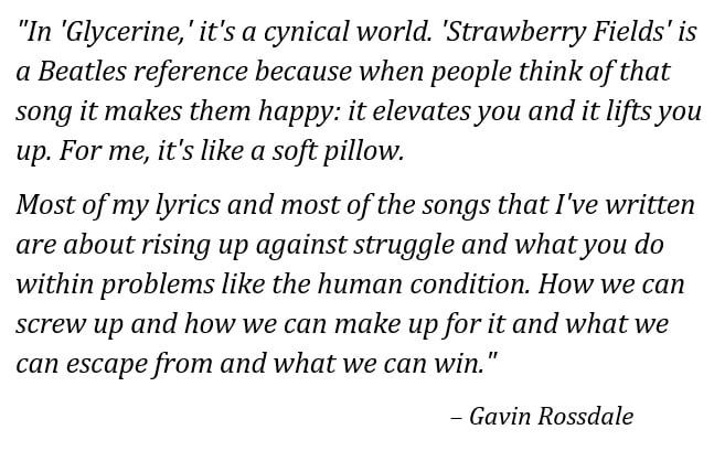 Gavin Rossdale sheds light on "Glycerine" 