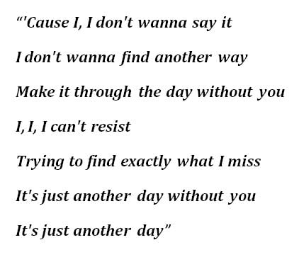Jon Secada, "Just Another Day" Lyrics