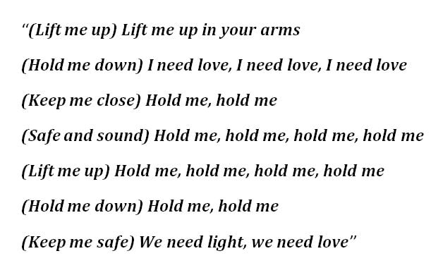 Lyrics for Rihanna's "Lift Me Up"