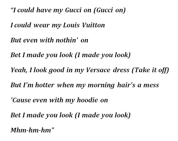 Meghan Trainor - Made You Look (Lyrics) I *could have* my gucci on  https://