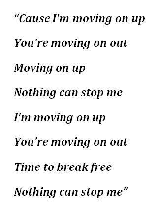 M People, "Moving On Up" Lyrics
