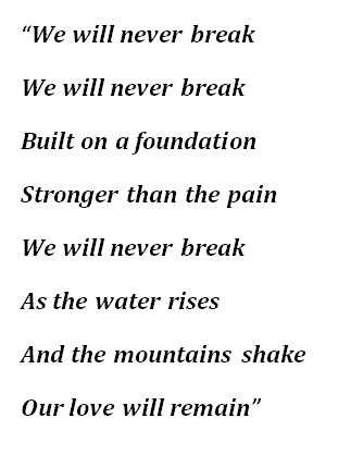 Lyrics of John Legend's "Never Break"