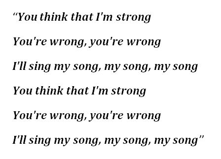 Lyrics to Robbie Williams' "Strong"