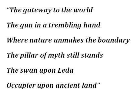 Hozier, "Swan Upon Leda" Lyrics 