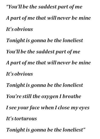 Lyrics to Måneskin's "THE LONELIEST"