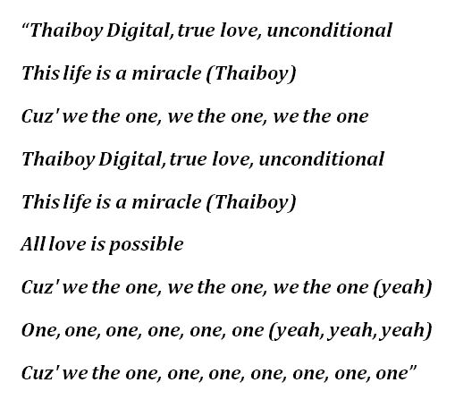Lyrics to "True Love"