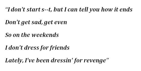 Lyrics for Taylor Swift's "Vigilante Sh*t"