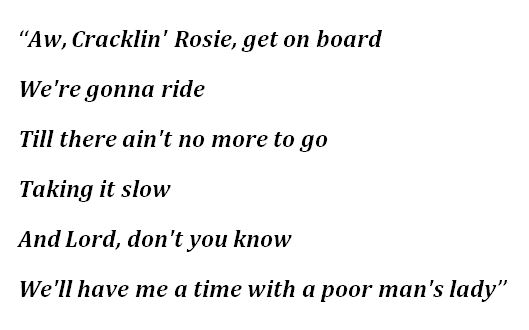 Neil Diamond's "Cracklin' Rosie" Lyrics 