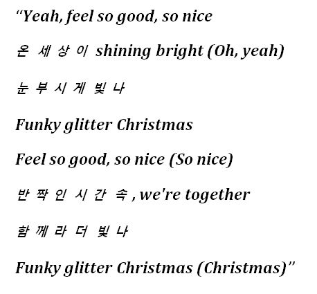 NMIXX, "Funky Glitter Christmas" Lyrics