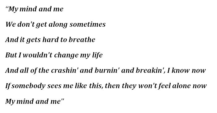 Selena Gomez, "My Mind & Me" Lyrics 