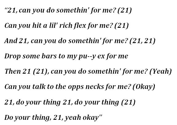 Drake & 21 Savage, "Rich Flex" Lyrics