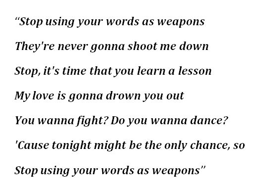 Lyrics for Ava Max's "Weapons"