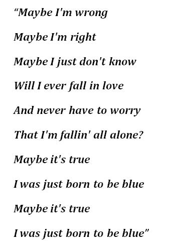 The Judds' "Born to Be Blue" Lyrics