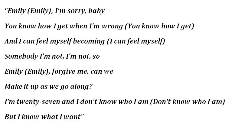 boygenius, "Emily I'm Sorry" Lyrics