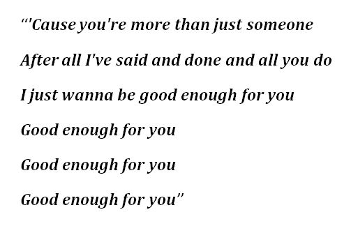 Lyrics to Gabrielle Aplin's “Good Enough”