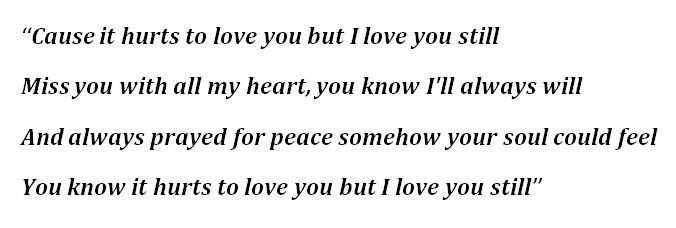 Lyrics for Nick Carter's "Hurts to Love" 