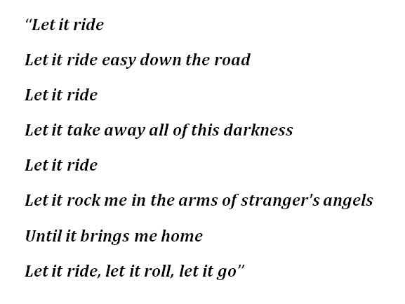 Lyrics of "Let It Ride"