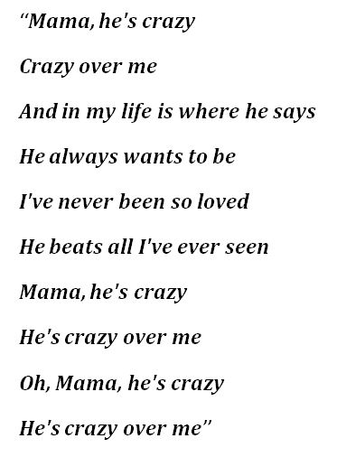 Lyrics of The Judds' "Mama He's Crazy"