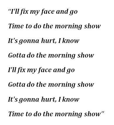 Lyrics to Iggy Pop's "Morning Show"