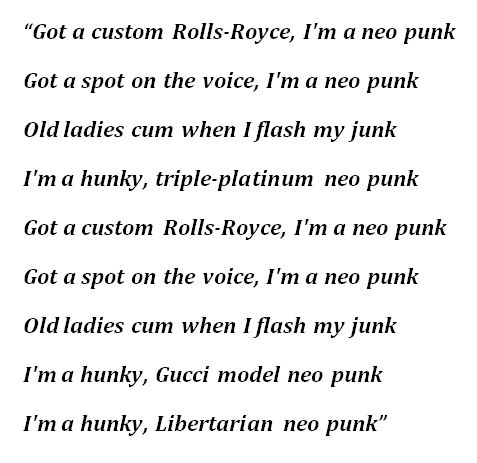 Iggy Pop's "Neo Punk" Lyrics