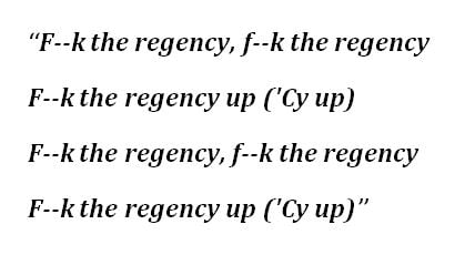 Lyrics to Iggy Pop's "The Regency"