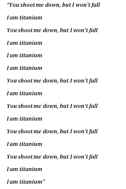 David Guetta's "Titanium" Lyrics