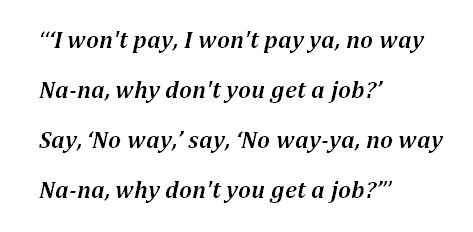 "Why Don’t You Get a Job?" Lyrics 