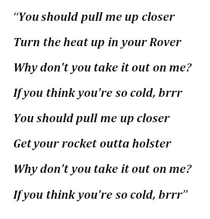 Lyrics for Kim Petras' "Brrr"
