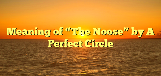 Meaning of “The Noose” by A Perfect Circle