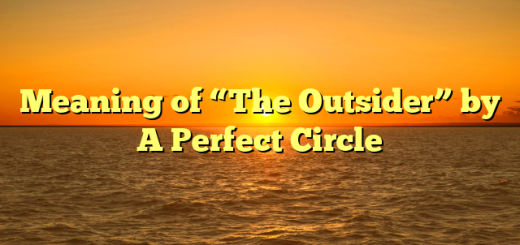 Meaning of “The Outsider” by A Perfect Circle